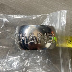 Rare Metal JKC Studio Jessica Cushman Bangle Bracelet “Ripped Off By Chanel”